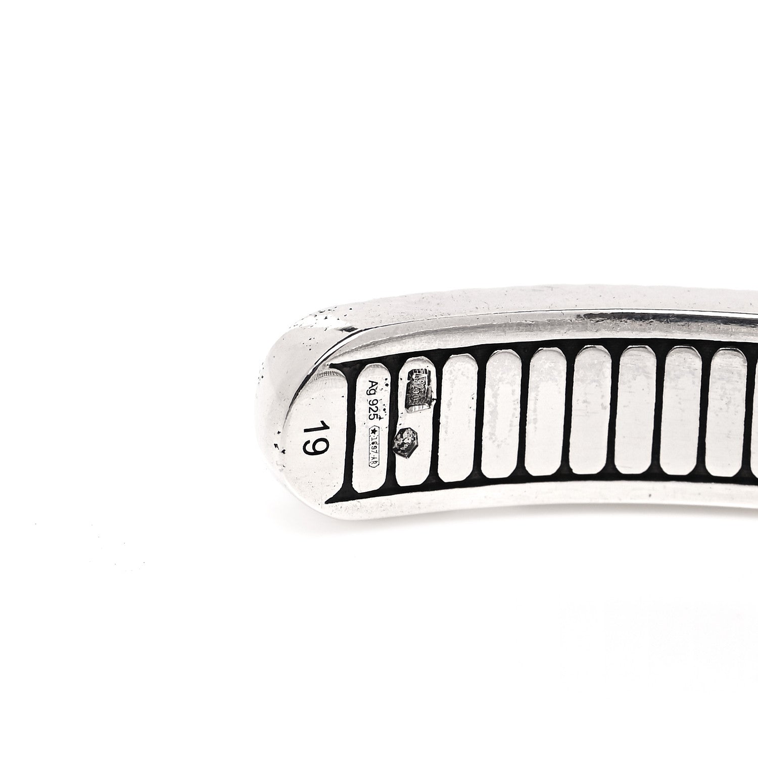 Gucci Sterling Silver Double G Marmont Cuff Bracelet 7 of 8
