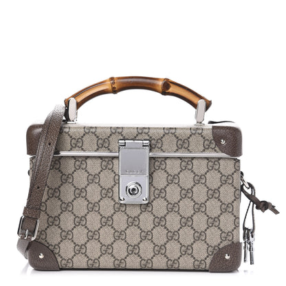 Gucci GG Supreme Monogram Globe-Trotter Beauty Case Brown 1 of 9