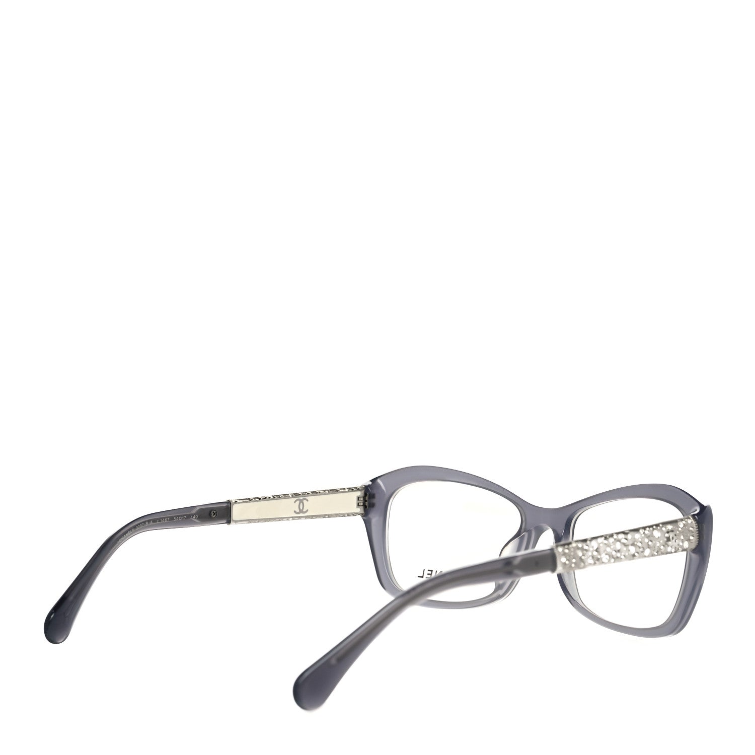 Chanel Crystal Bijou Cat Eye Eyeglasses 3297-B-A Grey 4 of 8