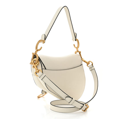 Christian Dior Grained Calfskin Saddle Bag With Strap Latte 3 of 11