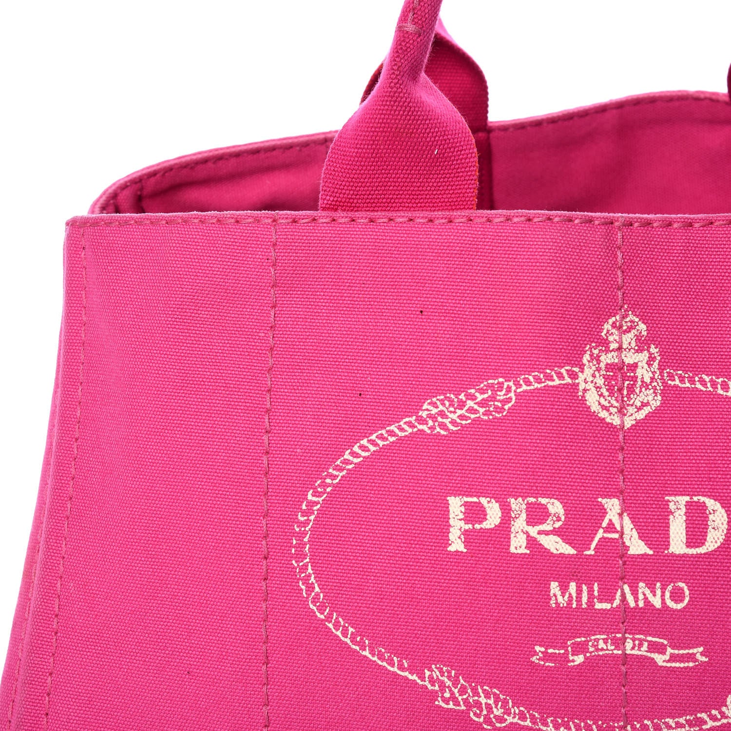 Prada Canapa Logo Shopping Tote Fuxia 15 of 16