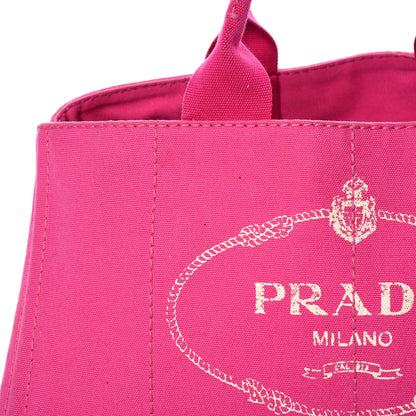 Prada Canapa Logo Shopping Tote Fuxia 15 of 16
