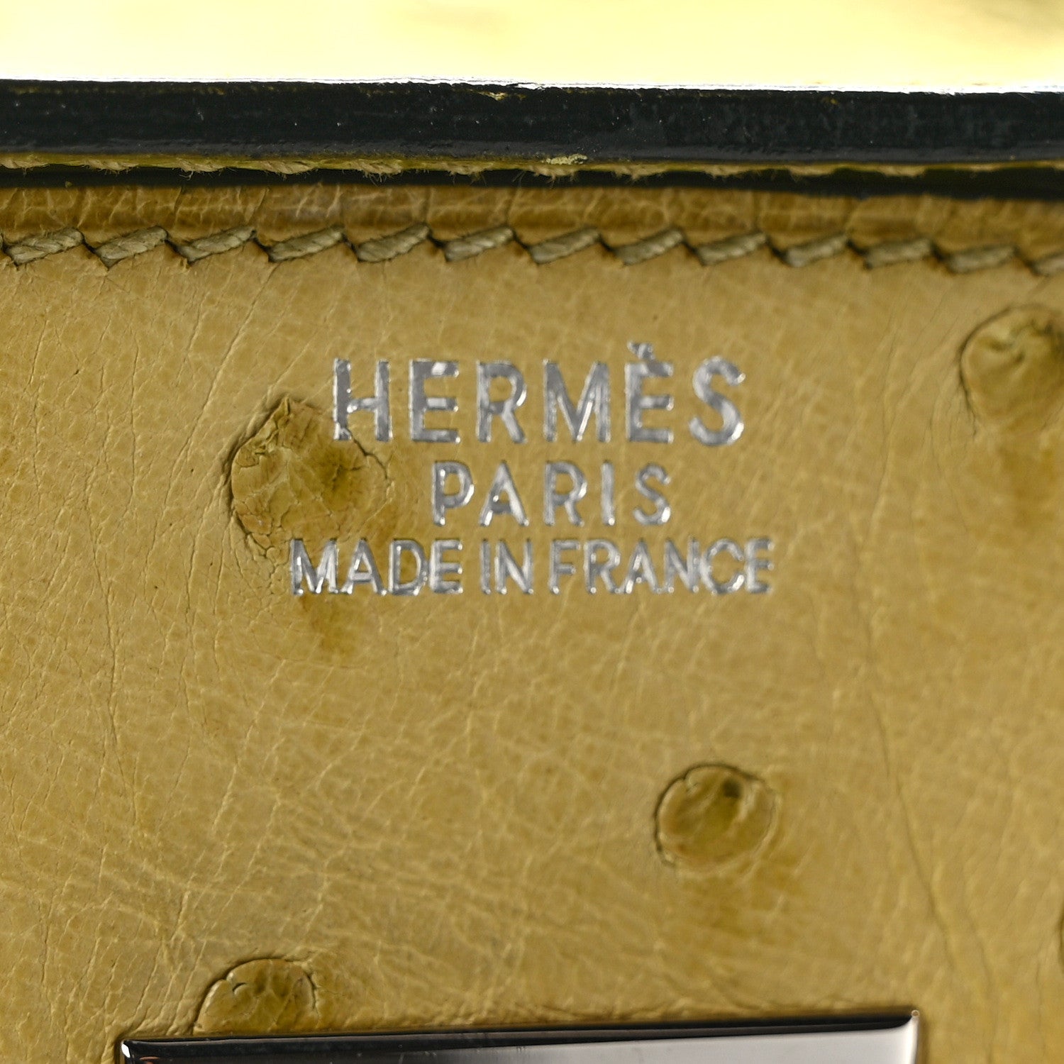 Hermes Ostrich Birkin 30 Vert Anis 6 of 16