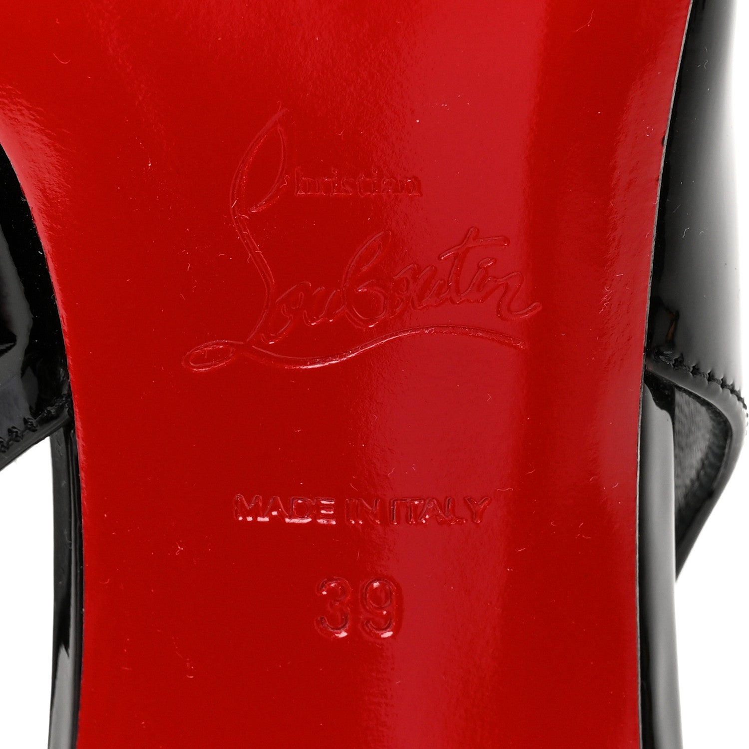 Christian Louboutin Patent Hot Chick Slingback 70 Pumps 39 Black 8 of 9
