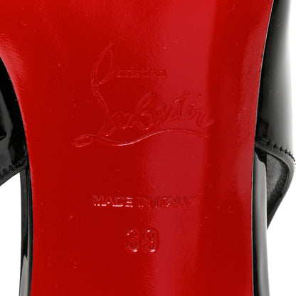 Christian Louboutin Patent Hot Chick Slingback 70 Pumps 39 Black 8 of 9