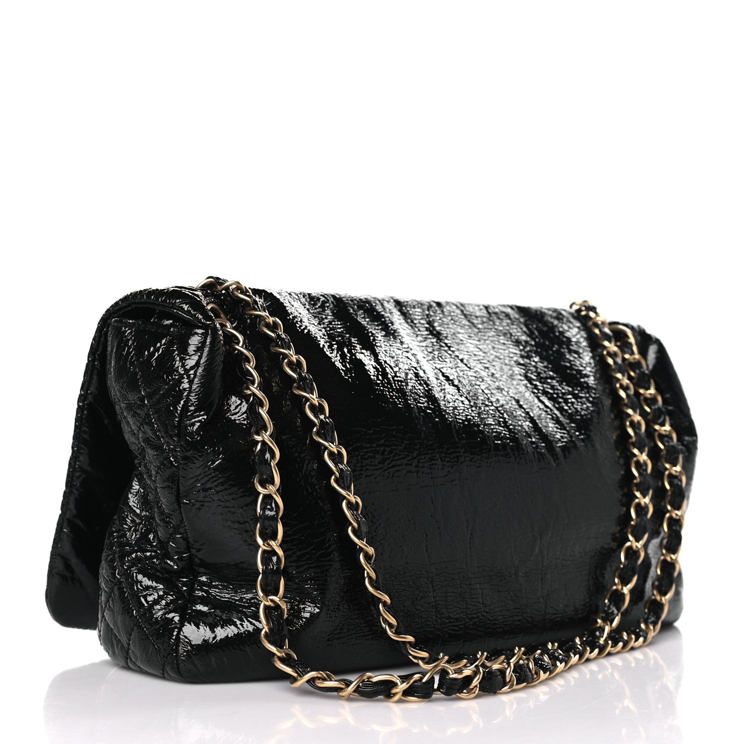 Chanel Vinyl Medium Rock and Chain Flap Black 3 of 8