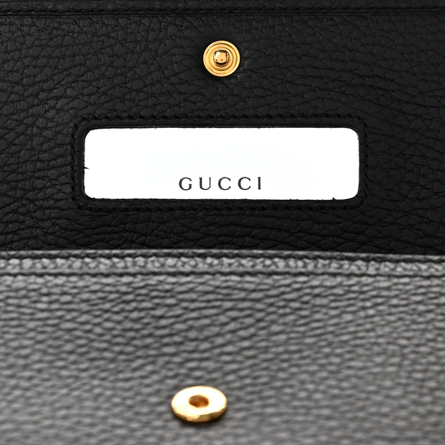 Gucci Calfskin Petite GG Marmont Wallet Chain Bag Black 6 of 9