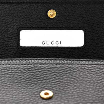 Gucci Calfskin Petite GG Marmont Wallet Chain Bag Black 6 of 9