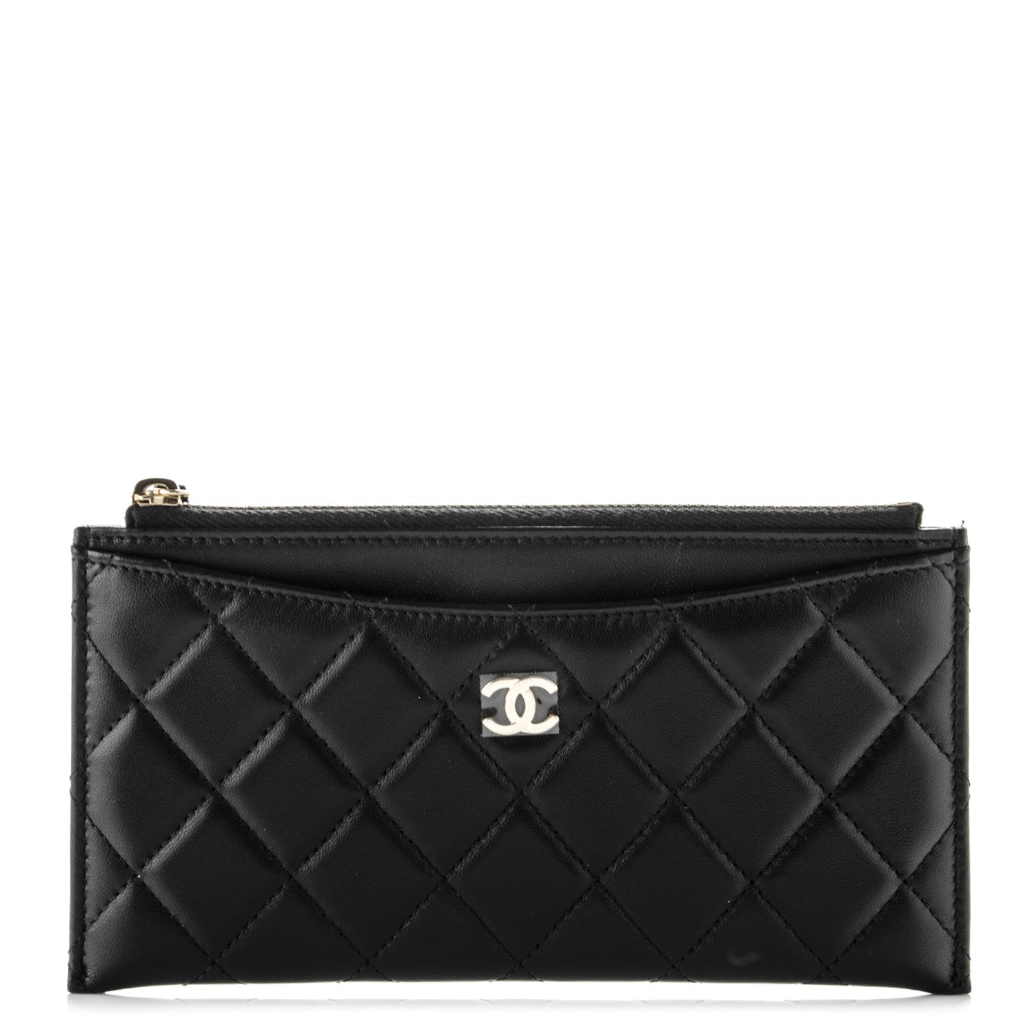 Chanel Lambskin Quilted Classic Zip Pouch Black 1 of 7