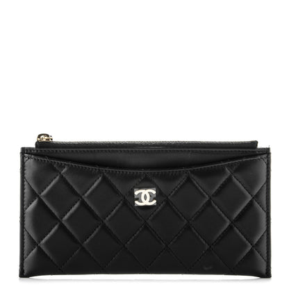 Chanel Lambskin Quilted Classic Zip Pouch Black 1 of 7