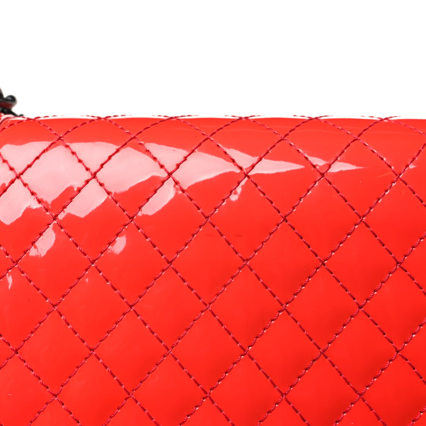 Patent Quilted Large Boy Flap Pink