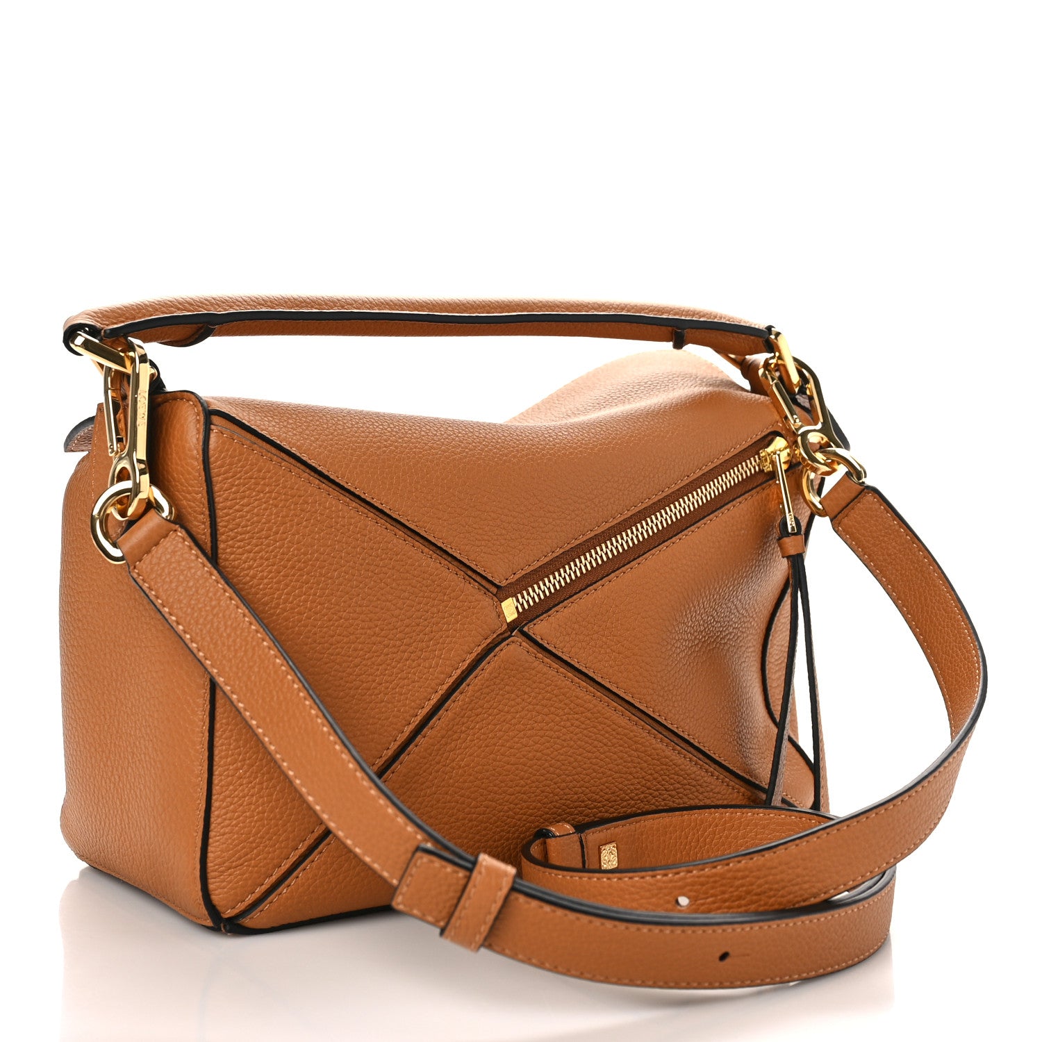 Loewe Grained Calfskin Small Puzzle Bag Tan 3 of 8
