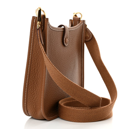 Hermes Taurillon Clemence Evelyne TPM Gold 3 of 11