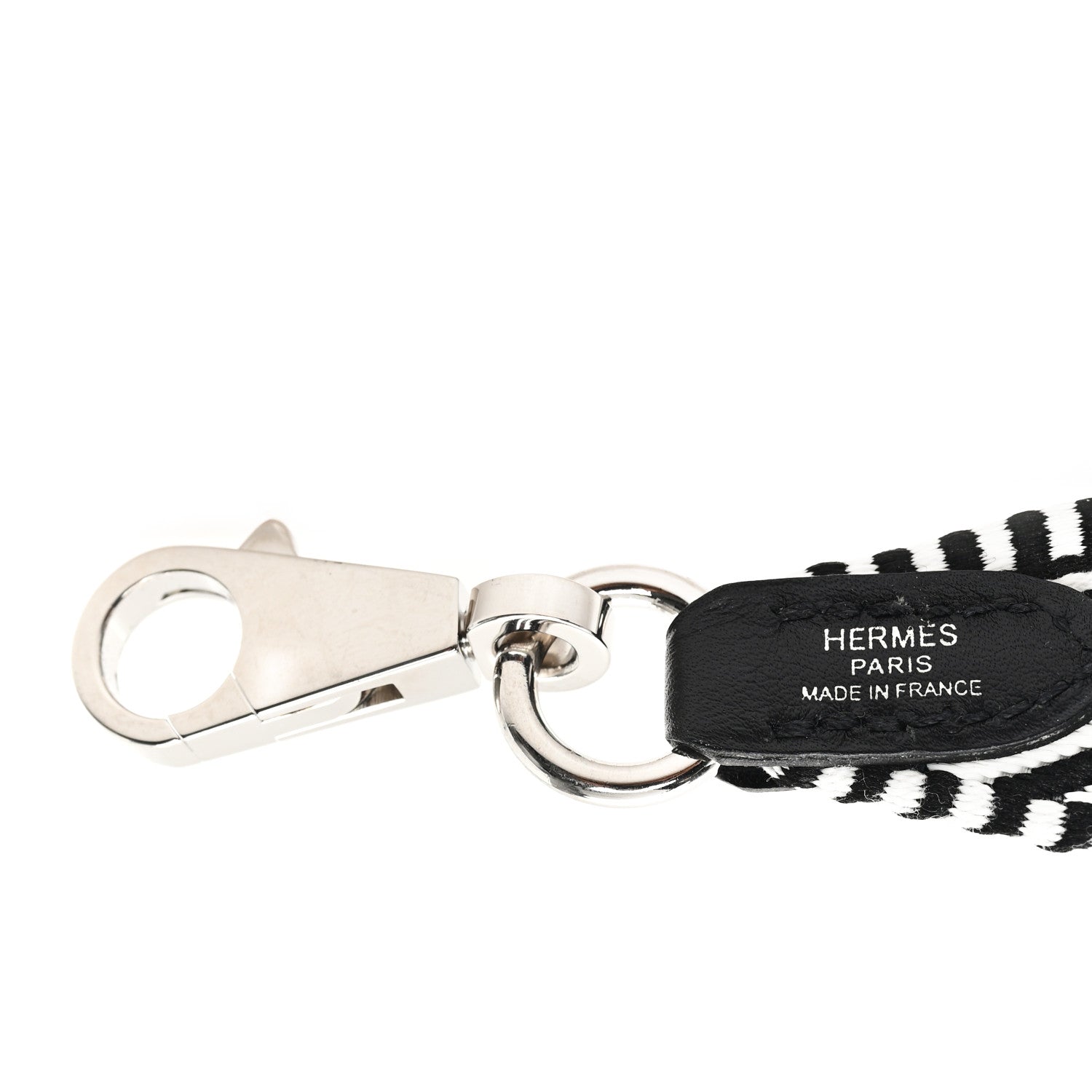 Hermes Toile Swift 25mm Sangle Cavale Shoulder Strap Black Ecru 3 of 4