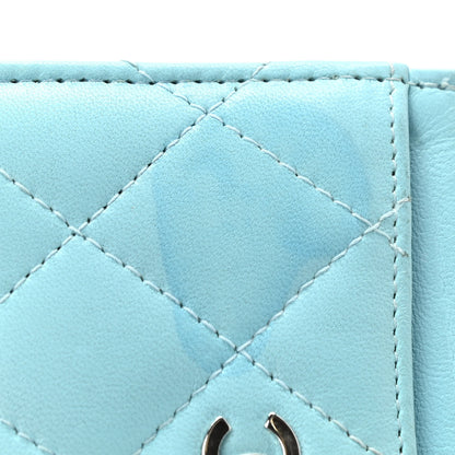 Chanel Lambskin Quilted Card Holder Light Blue 8 of 8