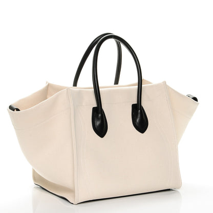 Celine Cotton Canvas Medium Phantom Luggage White 3 of 7