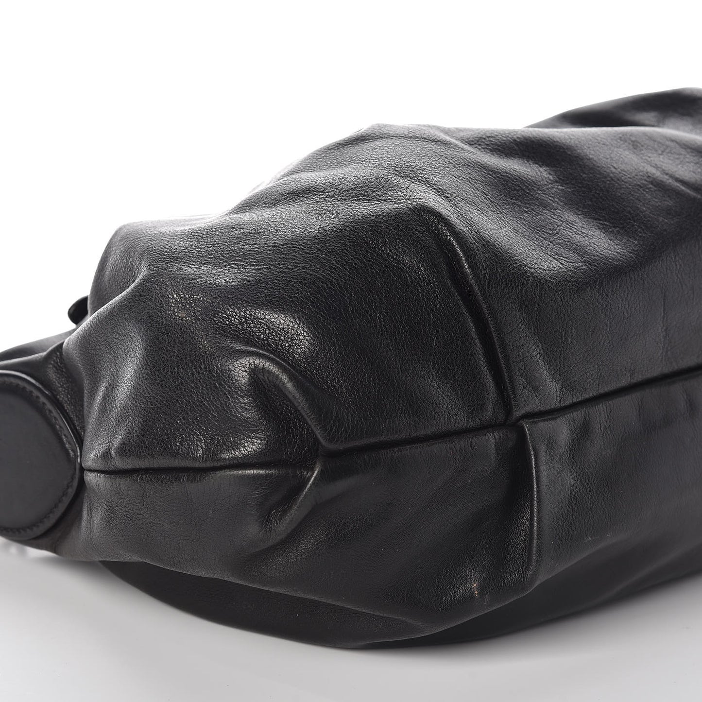 Soft Calf Pleated Hobo Black