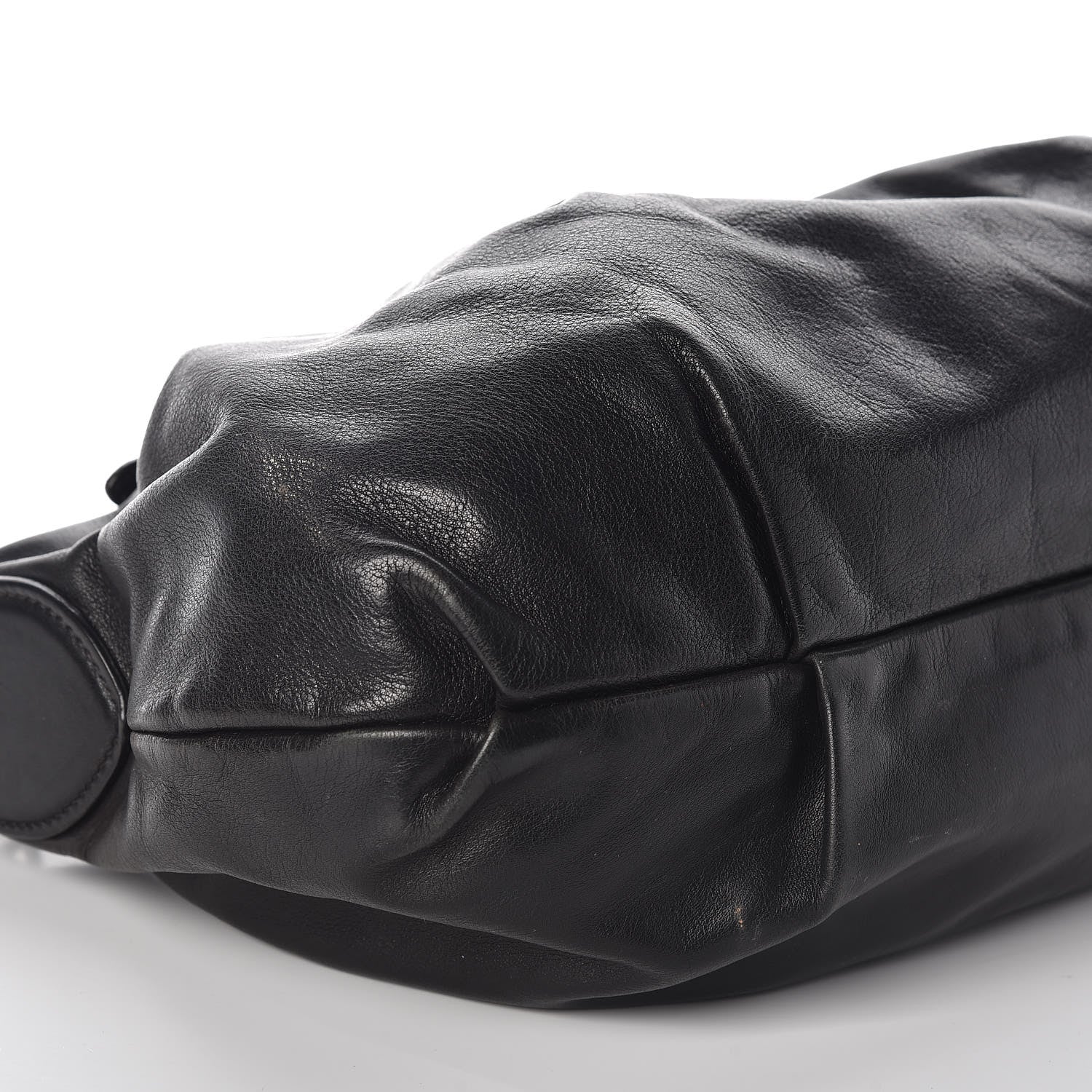 Prada Soft Calf Pleated Hobo Black 7 of 8