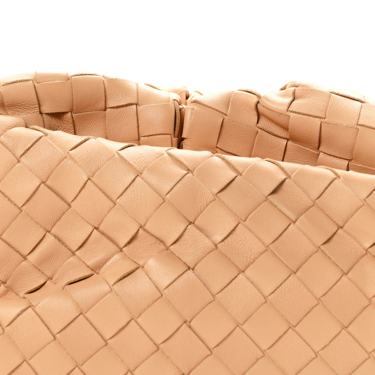Bottega Veneta Nappa Maxi Intrecciato The Pouch Oversized Clutch Almond 8 of 10
