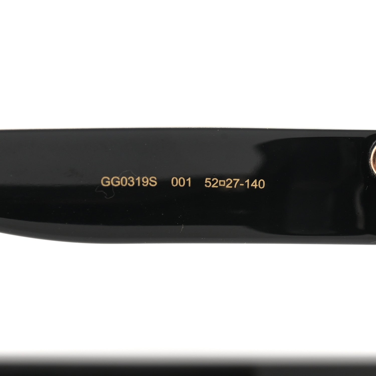 Gucci Acetate Round GG0319S Sunglasses Black Grey 6 of 9