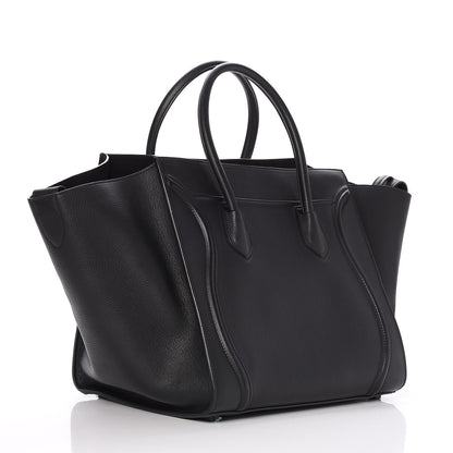 Celine Supple Calfskin Medium Phantom Luggage Black 3 of 8