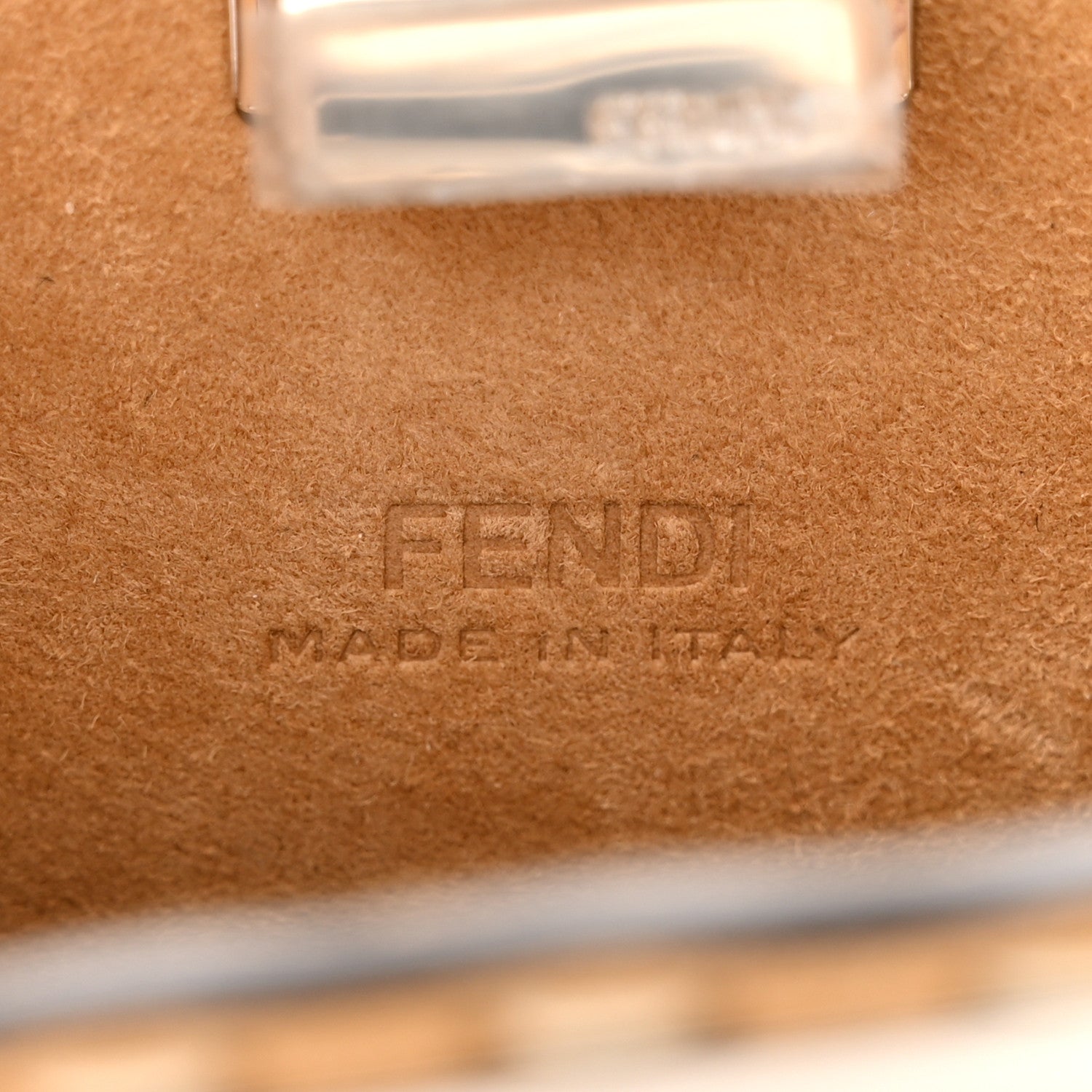 Fendi Goatskin Suede Snakeskin Nano Peekaboo Maxi Handle Satchel Radica Daisy Roccia 7 of 11