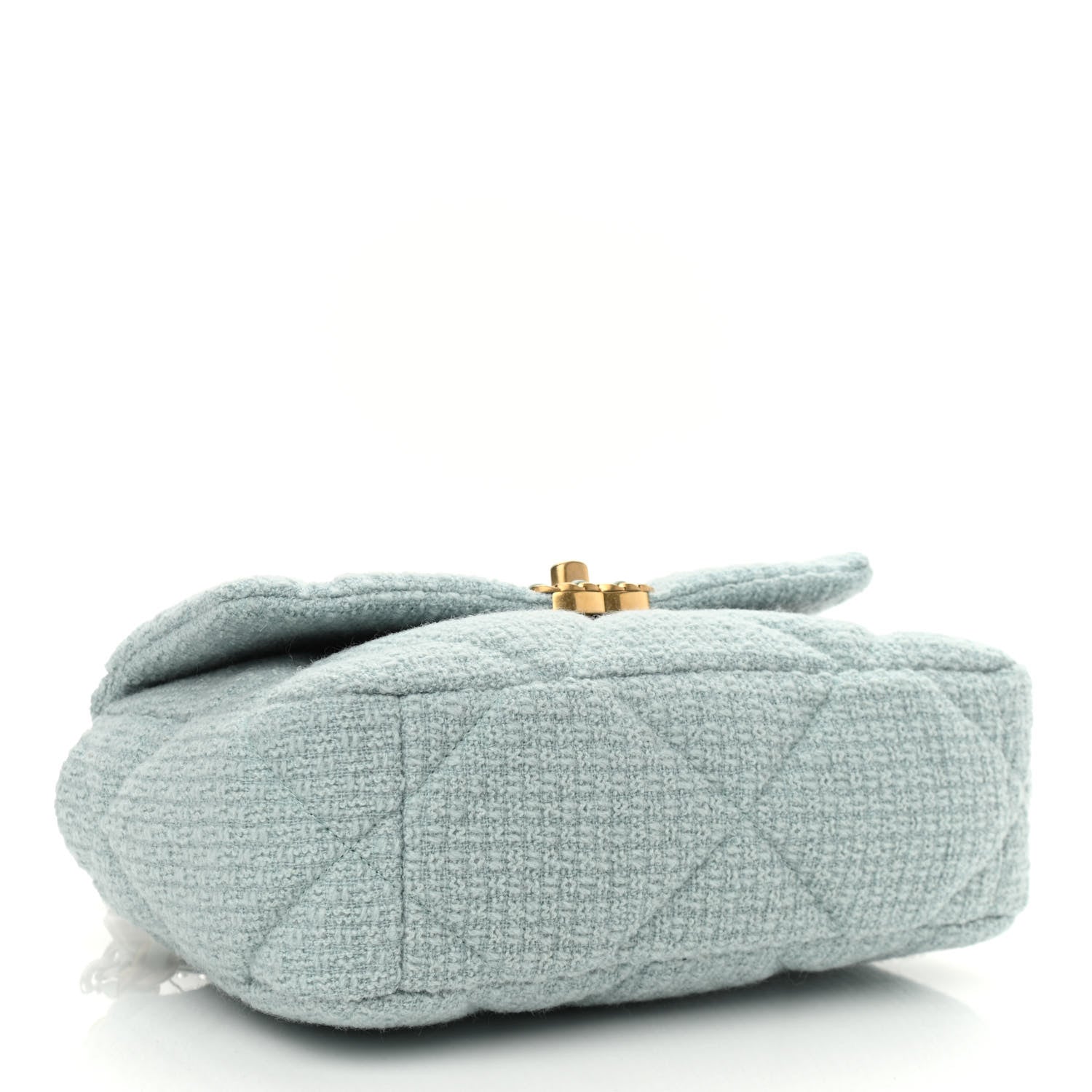 Chanel Tweed Mixed Fibers Quilted Medium Chanel 19 Flap Light Green 4 of 10