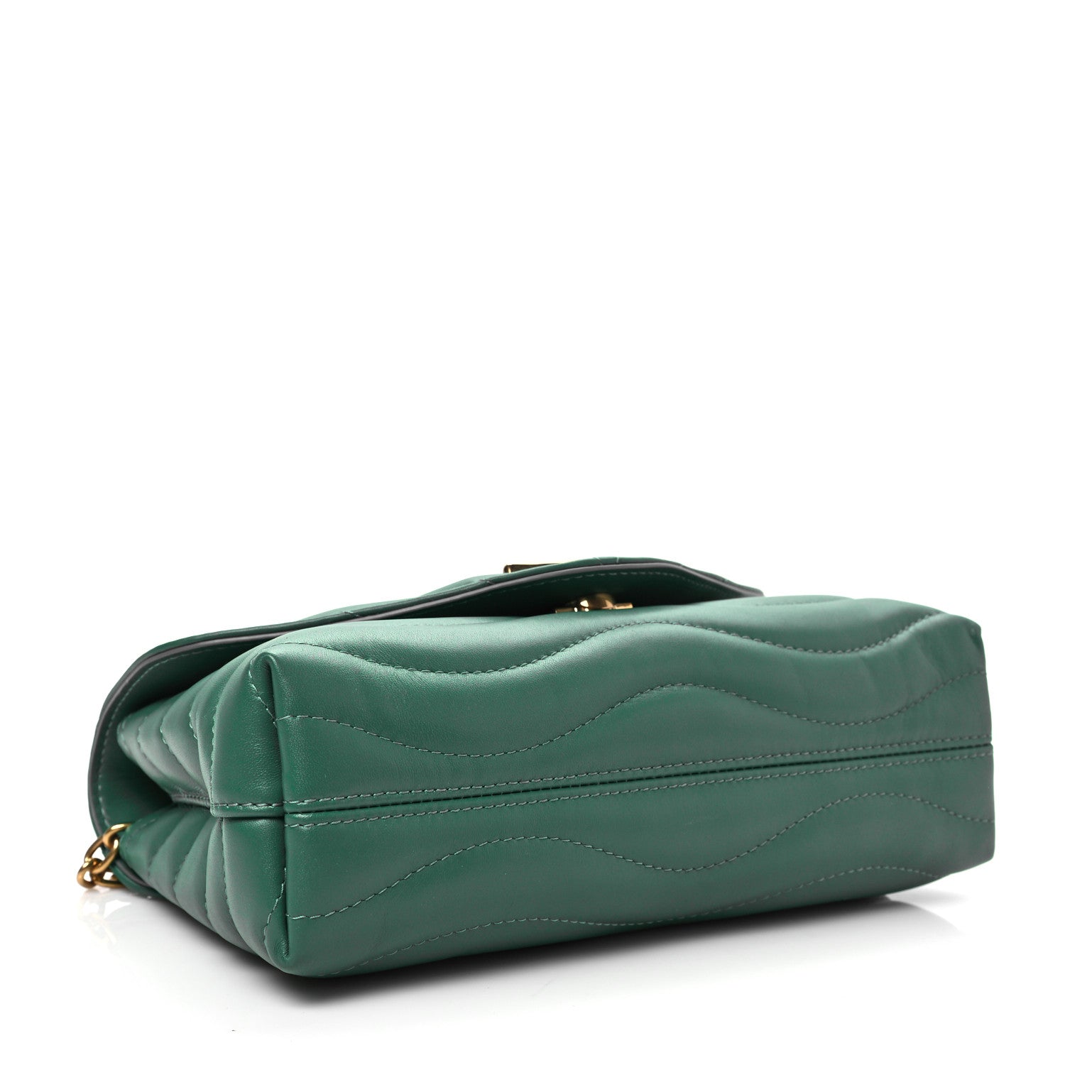 Louis Vuitton Calfskin LV New Wave Chain Bag Emerald 4 of 7