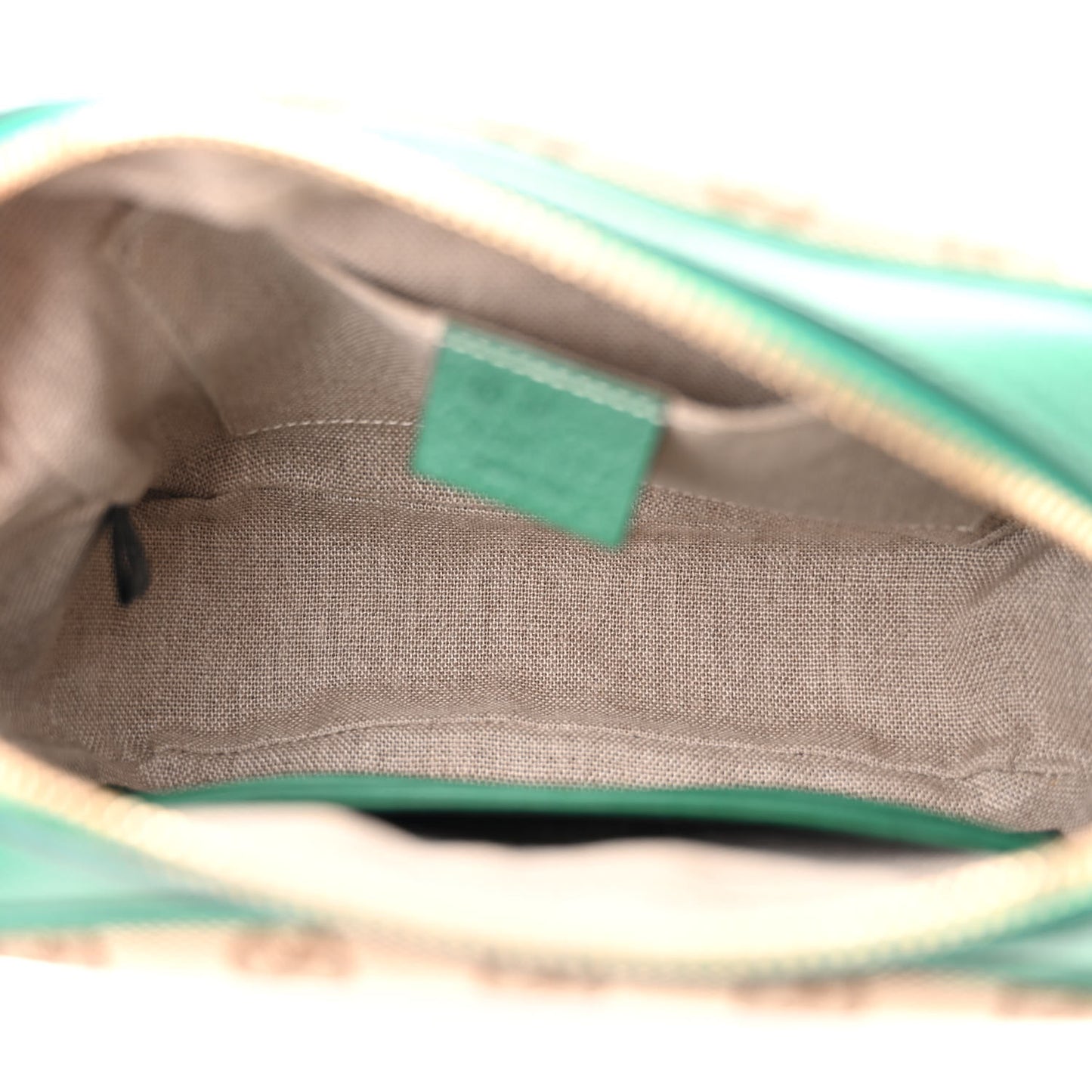 Monogram Dollar Calfskin Mini Bree Messenger Bag Beige Ebony Emerald