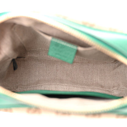Gucci Monogram Dollar Calfskin Mini Bree Messenger Bag Beige Ebony Emerald 5 of 10
