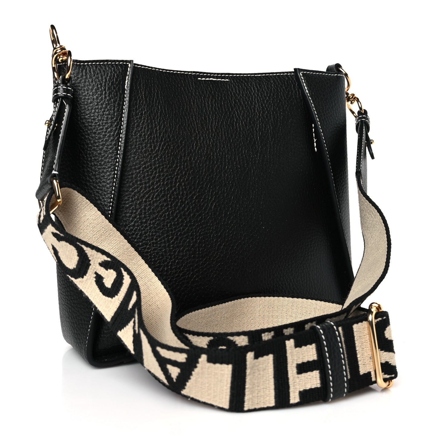 Eco Alter Nappa Perforated Logo Mini Crossbody Black