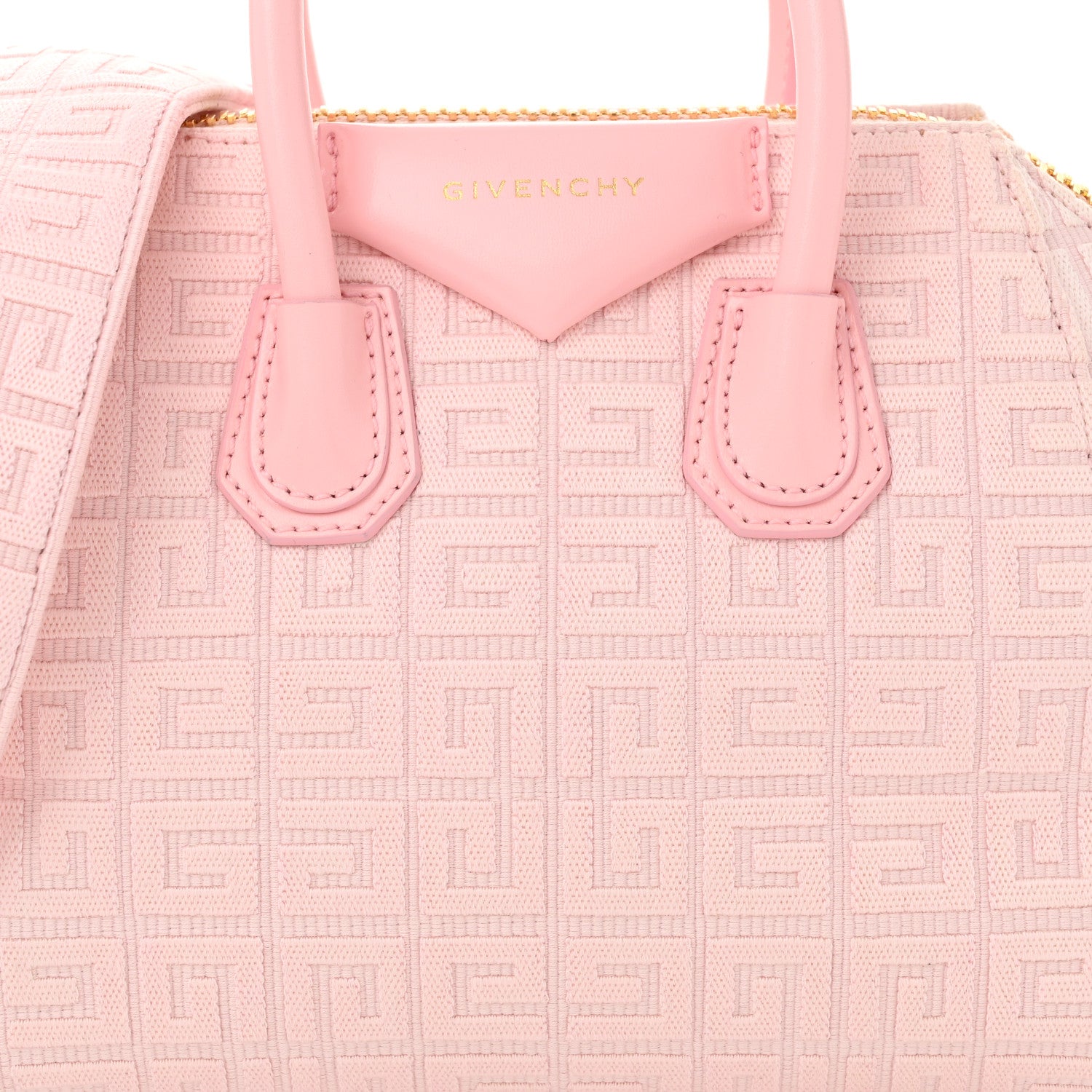 Givenchy Canvas Jacquard Embroidered Calfskin 4G Mini Antigona Tender Pink 7 of 11