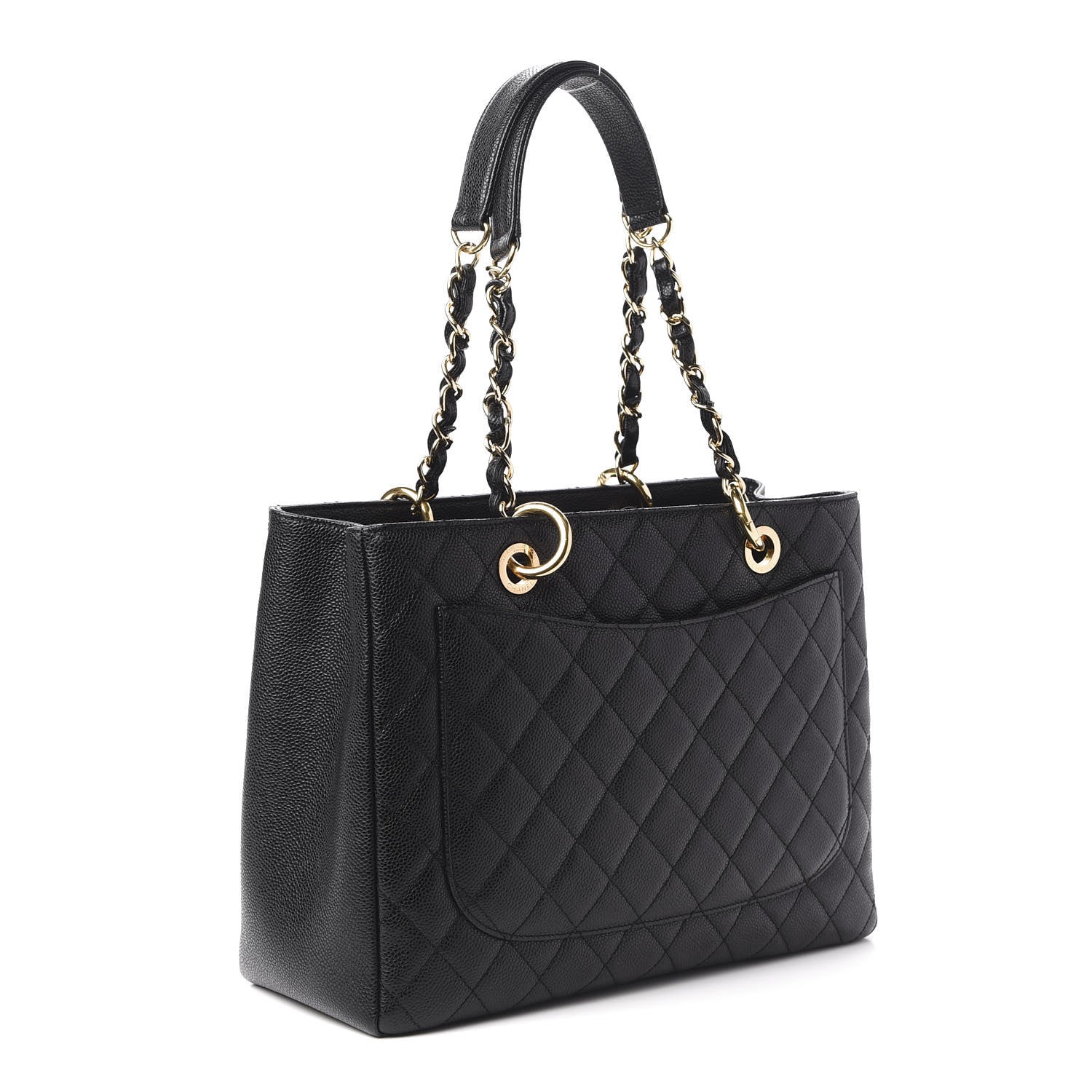 Chanel Caviar Quilted Grand Shopping Tote GST Black 3 of 12