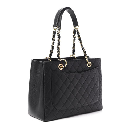 Chanel Caviar Quilted Grand Shopping Tote GST Black 3 of 12