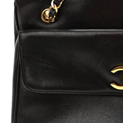 Chanel Lambskin Flap Shoulder Bag Black 11 of 11