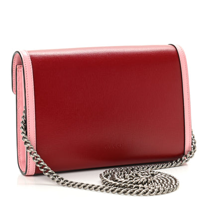 Gucci Azalea Calfskin Enamel Mini Dionysus Chain Wallet New Cherry Red Wild Rose Off White 3 of 10