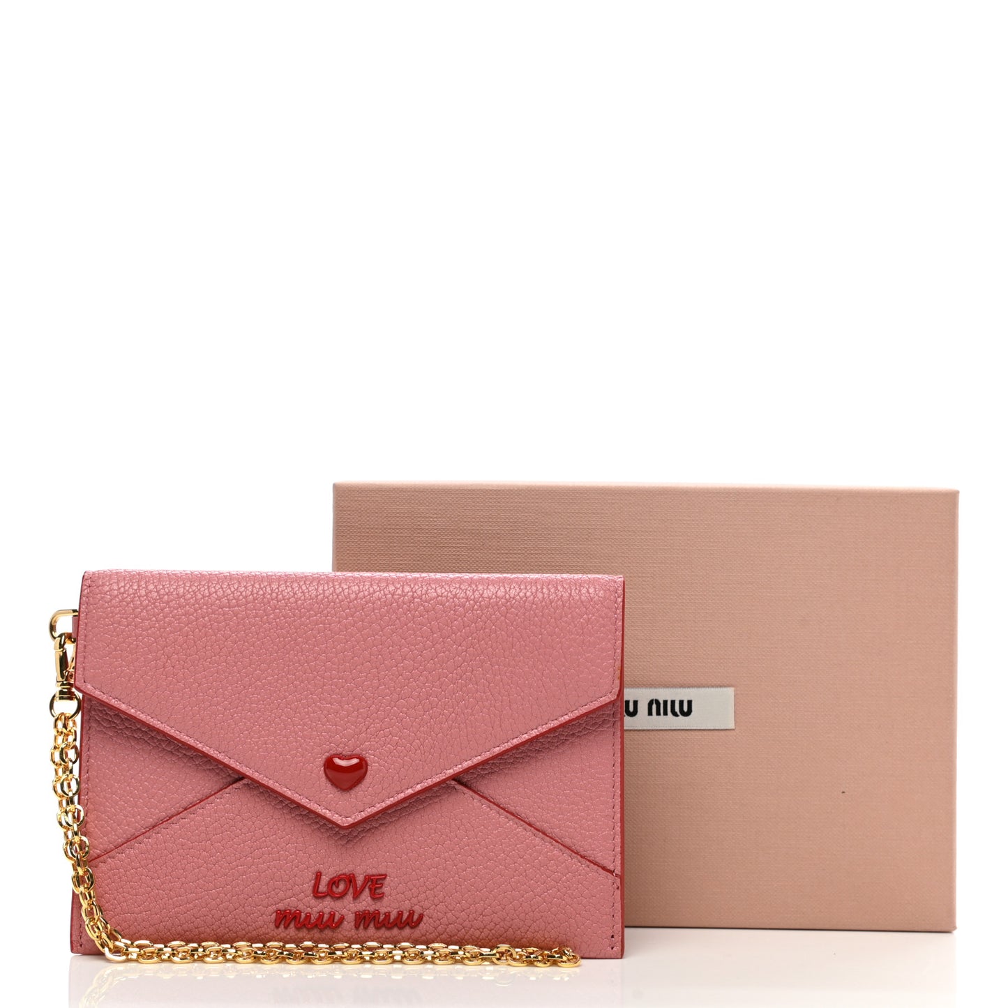 Goatskin Madras Love Wristlet Pouch Rosa