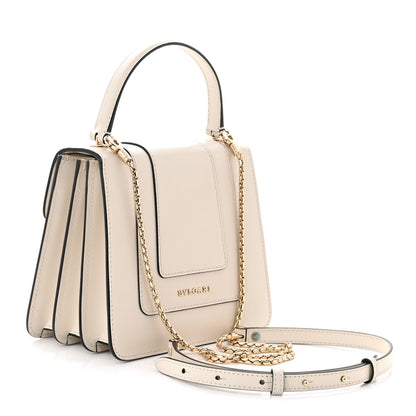 Bulgari Calfskin Serpenti Forever Top Handle White 3 of 9