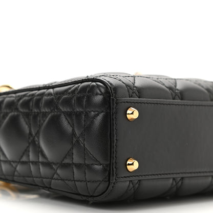 Christian Dior Lambskin Cannage Mini Lady Dior Black 8 of 11