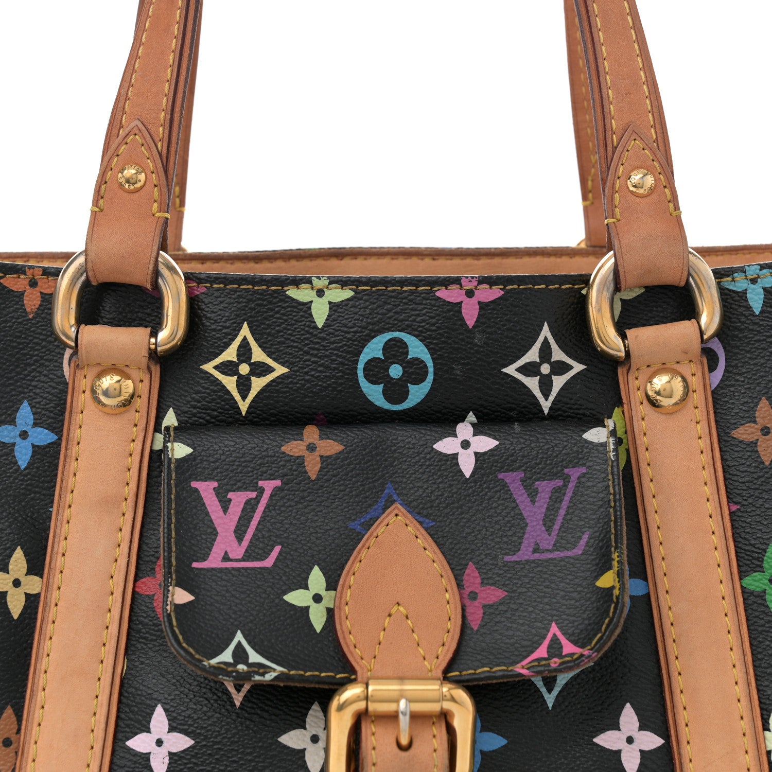 Louis Vuitton Monogram Multicolor Aurelia MM Black 7 of 12