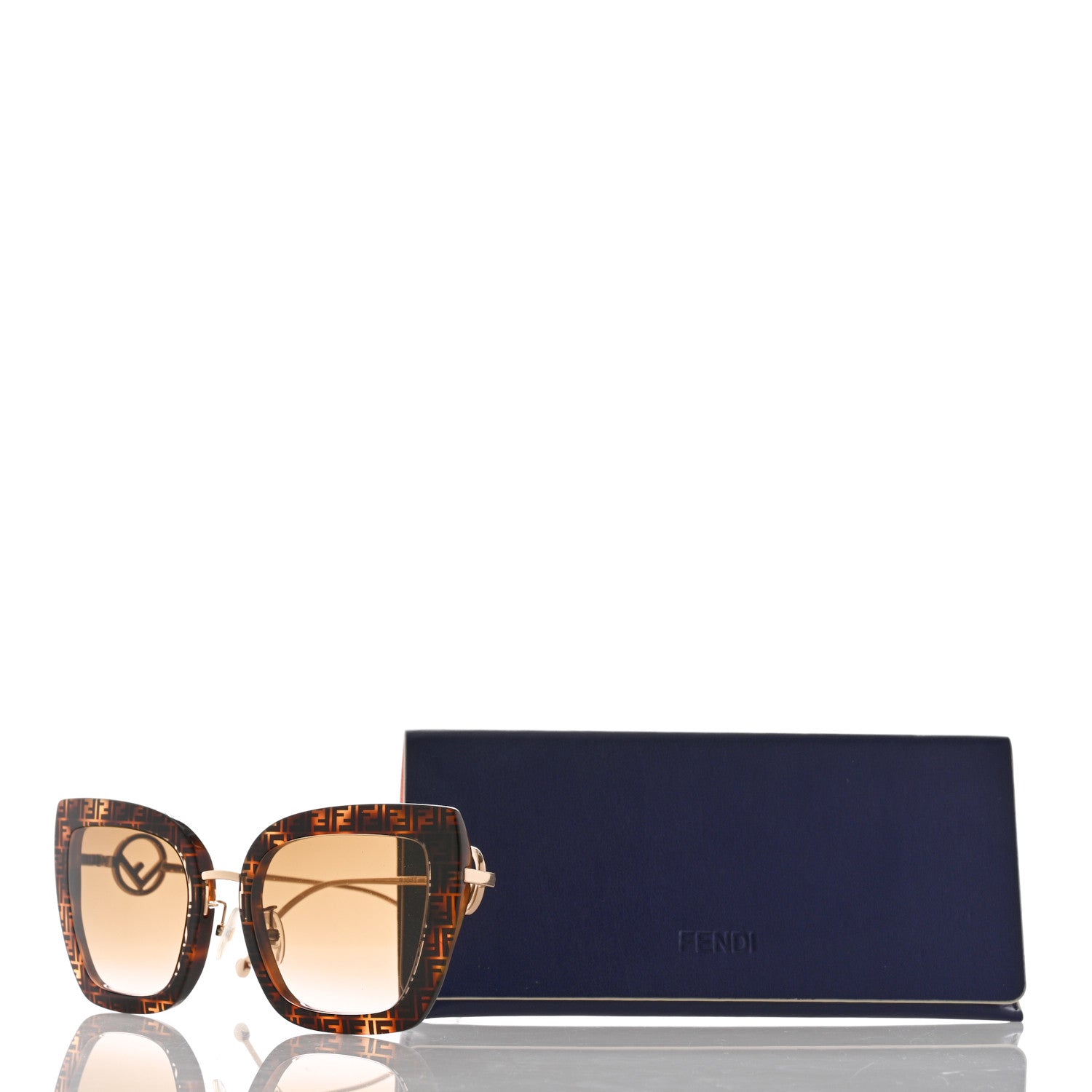 Fendi Acetate Metal F is Fendi FF Square Cat Eye Sunglasses FF 0424/F/S Havana 7 of 7