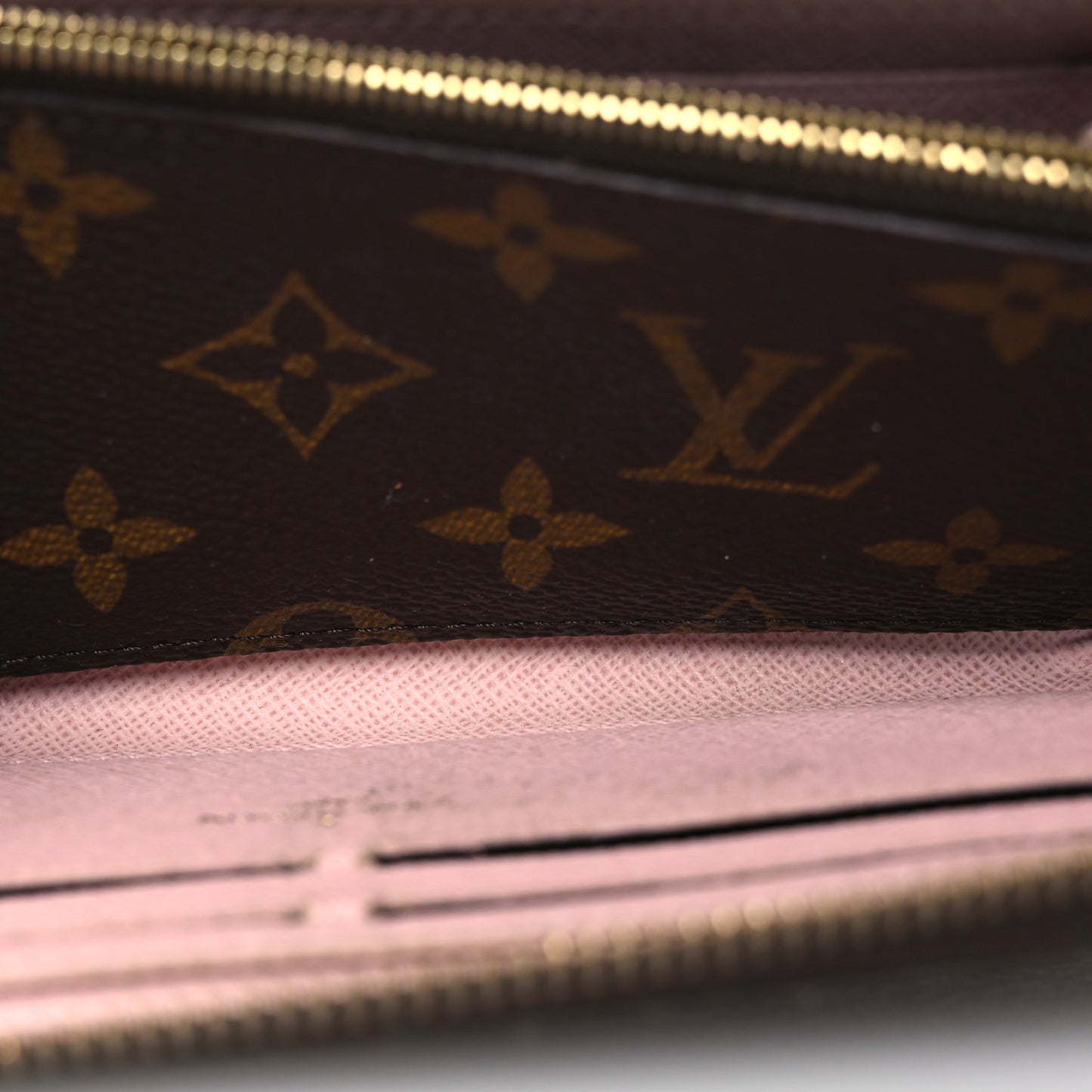 Monogram Clemence Wallet Rose Ballerine