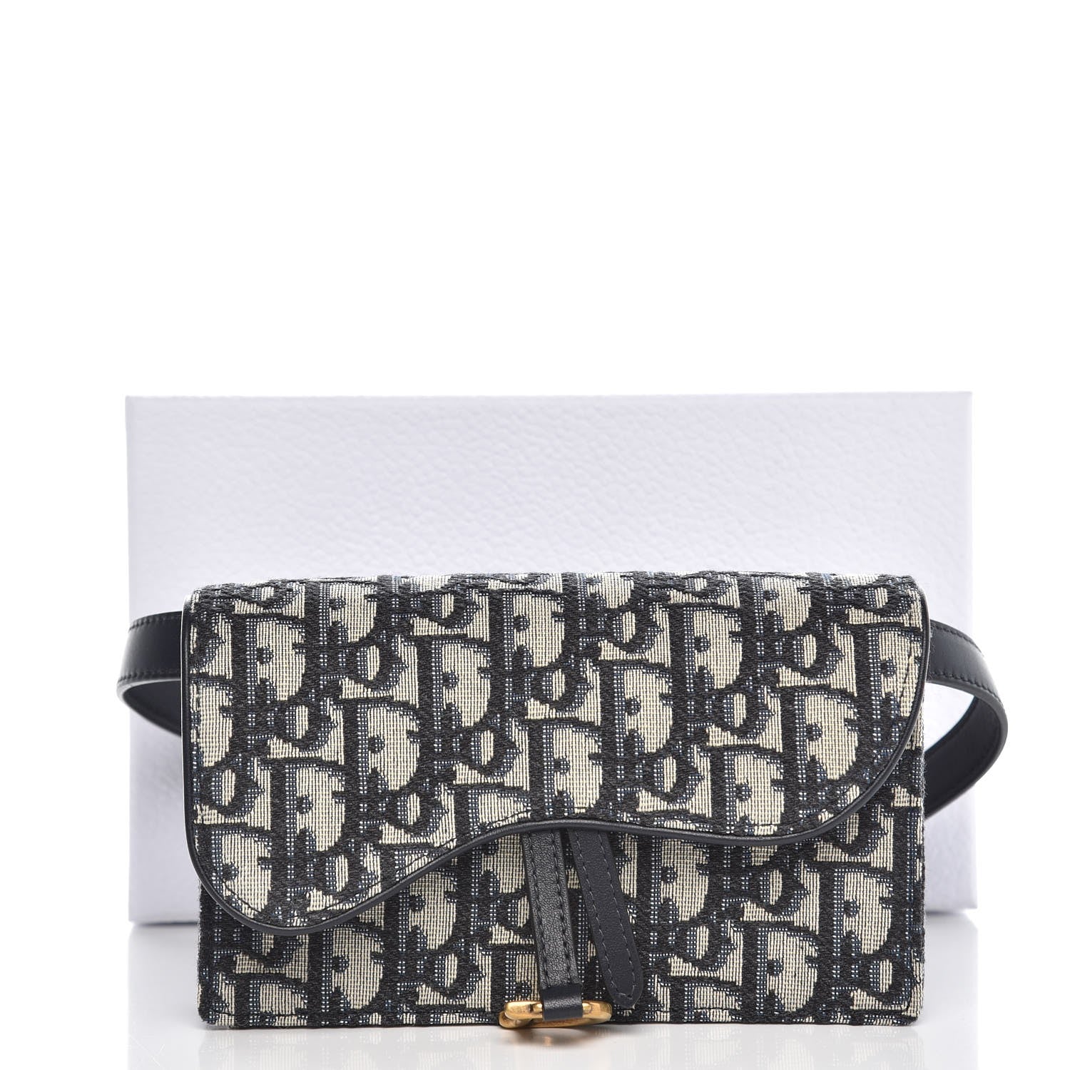 Christian Dior Oblique Saddle Belt Bag Blue 8 of 8