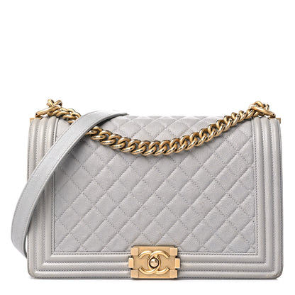 Chanel Caviar Quilted New Medium Boy Flap Grey 1 of 19