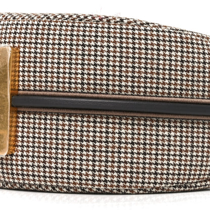 Fendi Wool Vitello Grace Small Houndstooth Small Fendigraphy Hobo Bag Beige Ebano 10 of 10
