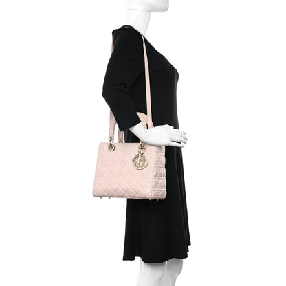 Christian Dior Lambskin Cannage Medium Lady Dior Light Pink 2 of 13