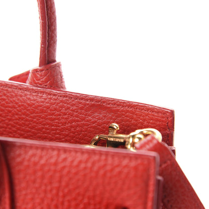 Saint Laurent Grained Calfskin Nano Sac De Jour Lipstick Red 9 of 11