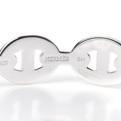 Hermes Sterling Silver MM Chaine d'Ancre Enchainee Cuff Bracelet SH 5 of 7