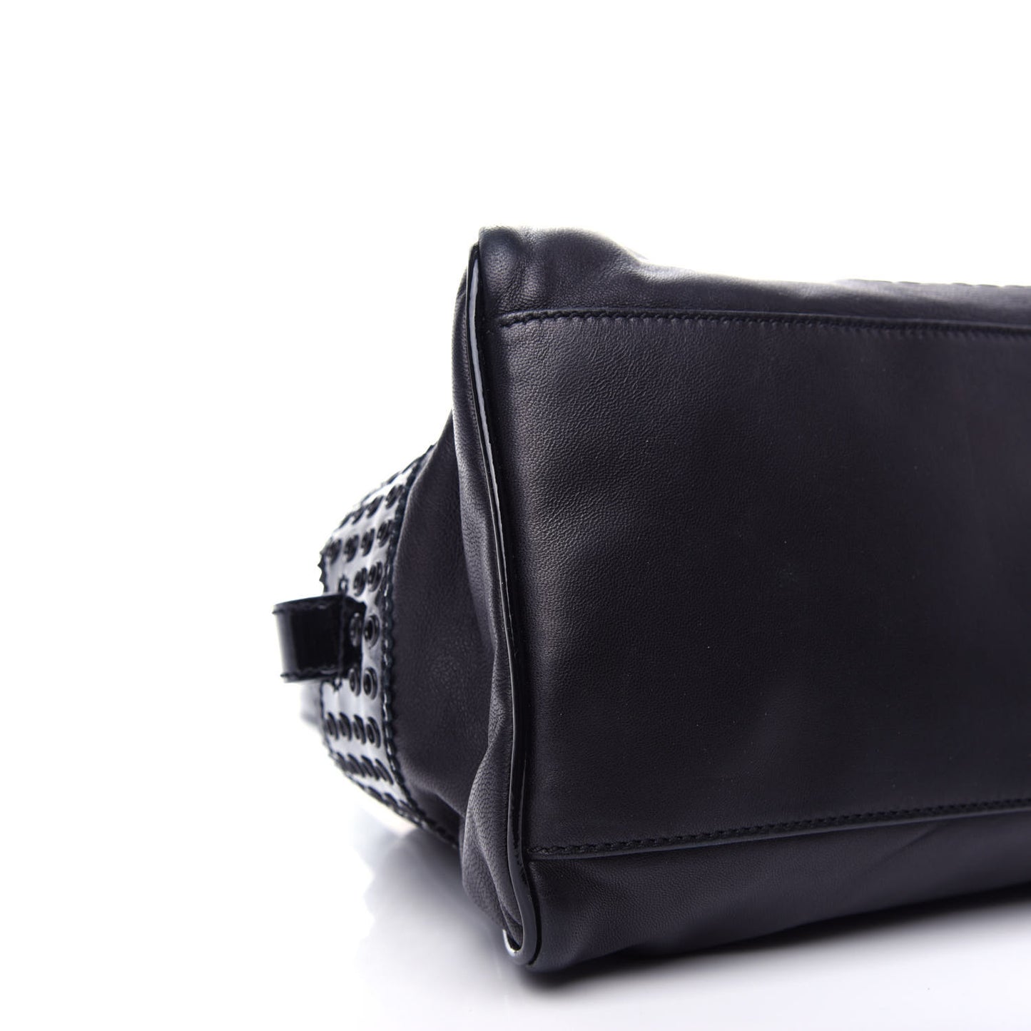Nappa Patent Grommet Bag De Jour Black