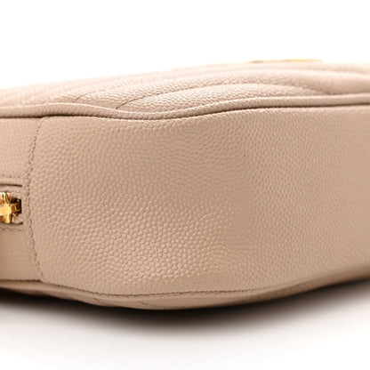 Saint Laurent Grain De Poudre Matelasse Monogram Mini Lou Camera Bag Dark Beige 9 of 11